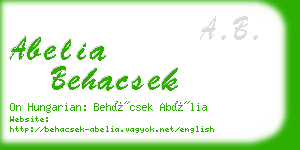 abelia behacsek business card